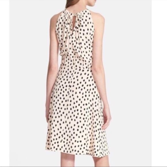 Kate Spade take a walk on the wild side leopard dot dress blush black sz 0 - Picture 2 of 10